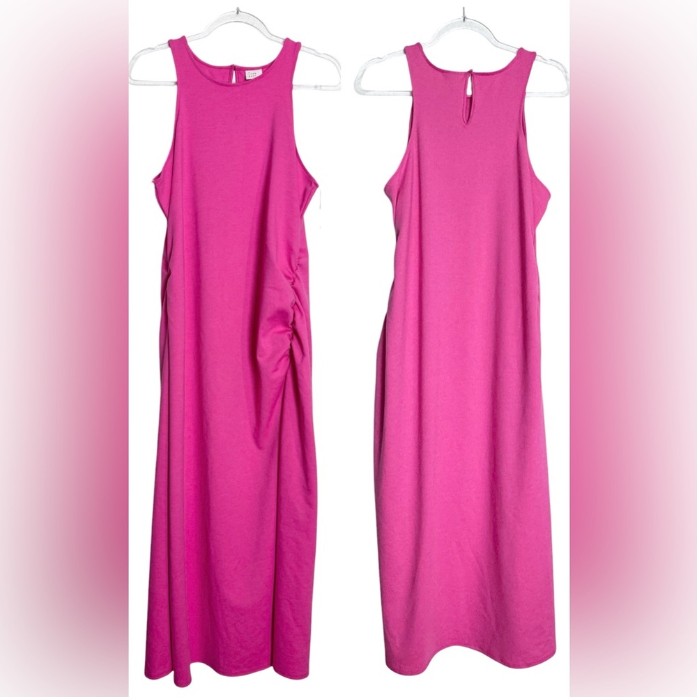 A New Day Pink Sleeveless Racerback Knit Midi Dress Size L